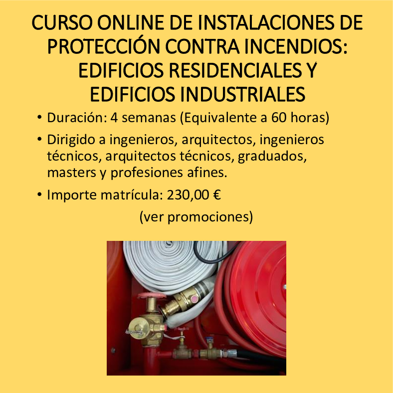 Curso online de instalaciones de protección contra incendios